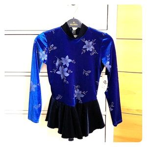 New Girl Velvet Ice Skating Dress with tag